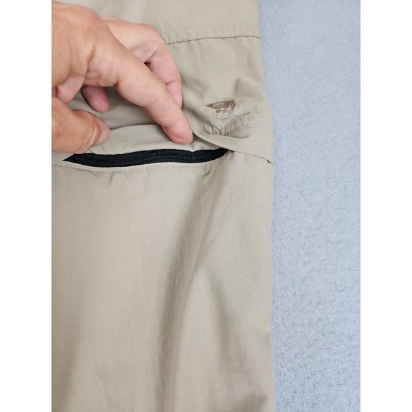 Mountain Hardware Women's Size 14 Nylon Convertible Hiking Tan Pants Outdoor - Picture 3 of 12